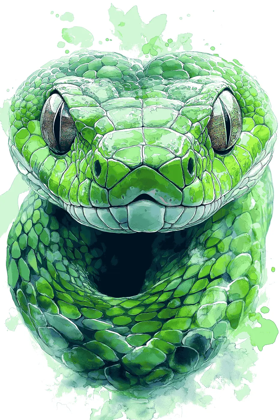 Automatic ColorSmith result on a snake's eye, showing muddy, flattened color